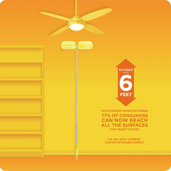 Dusters with Extension Pole, Cleaning Kit includes 6ft Extendable Handle + 4 Duster Refills - 1 pack - plus 3 My Outlet Mall Resealable Storage Pouches