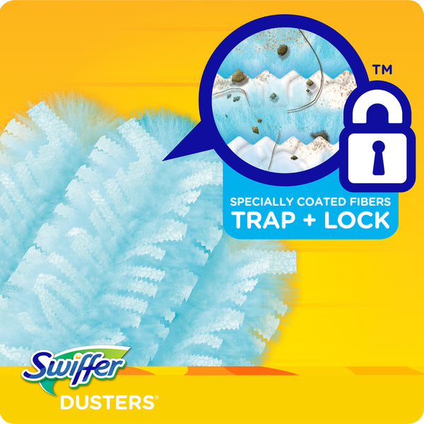 Dusters Cleaning Kit, Feather Duster Alternative, Unscented, 1 Handle + 5 Refills - 2 packs - 6 count per pack - plus 3 My Outlet Mall Resealable Storage Pouches