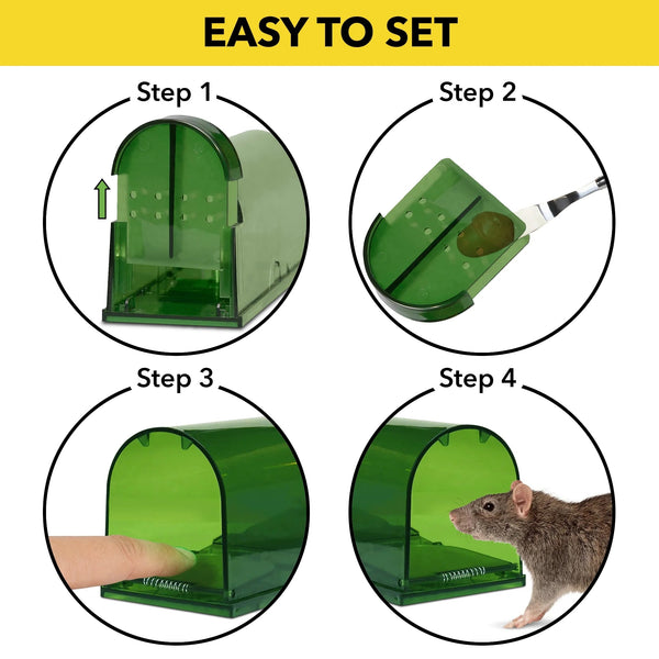 Reusable Catch & Release Humane Mouse Trap - 1 pack - plus 3 My Outlet Mall Resealable Storage Pouches
