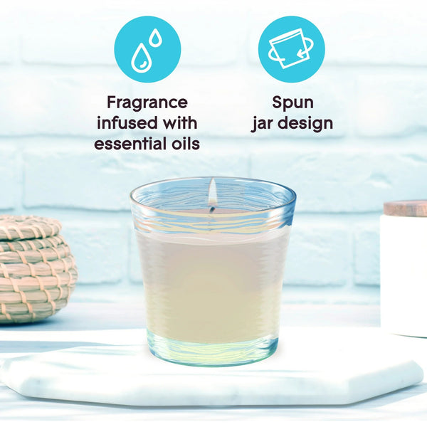 Single Wick Candle, Dewdrop Petals, 2 Candles - 1 pack - plus 3 My Outlet Mall Resealable Storage Pouches