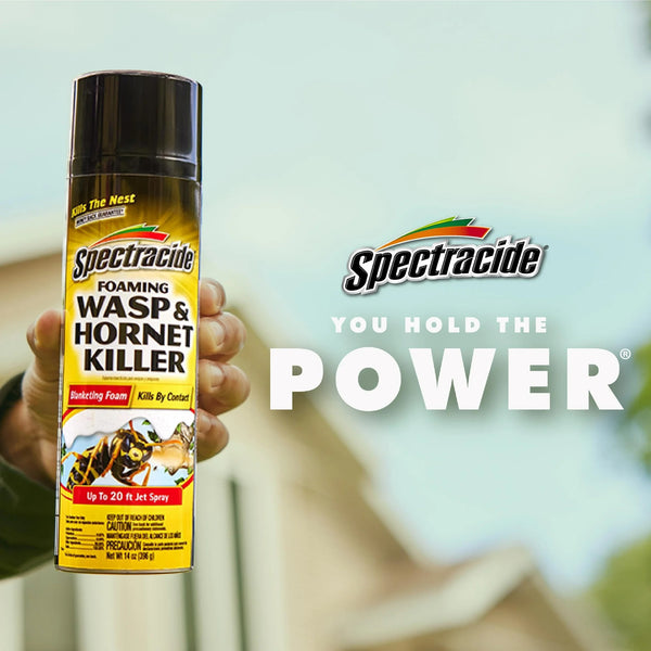 Foaming Wasp and Hornet Killer, Blanketing Foam Kills By Contact  - 1 pack - 14 oz per pack - plus 3 My Outlet Mall Resealable Storage Pouches