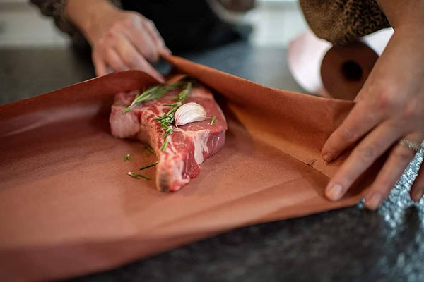 Pink Butcher Paper - Food Wrap Ideal for Improving Tenderness and Bark on Brisket - 1 pack -  22" wide per pack - plus 3 My Outlet Mall Resealable Storage Pouches