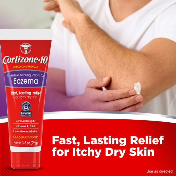 Intensive Healing Eczema Lotion - 1 pack - 3.5 oz per pack - plus 3 My Outlet Mall Resealable Storage Pouches