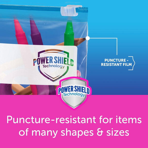 Brand Slider Freezer Bags with Power Shield Technology, Gallon - 1 pack - 20 Count - plus 3 My Outlet Mall Resealable Storage Pouches