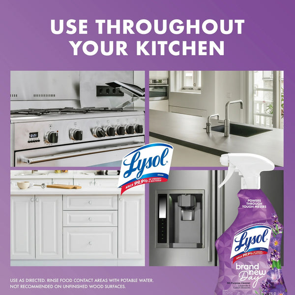 All-Purpose Cleaner, Sanitizing and Disinfecting Spray, Lavender & Cotton Blossom - 2 packs - 32 oz per pack - plus 3 My Outlet Mall Resealable Storage Pouches