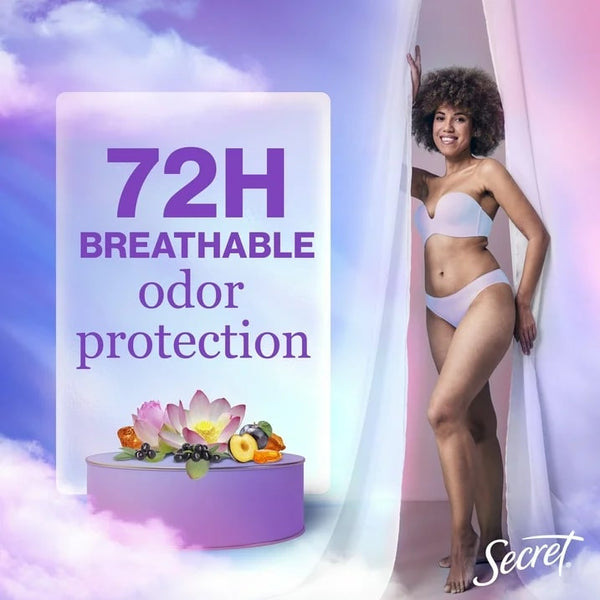 Fresh Invisible Solid Antiperspirant Deodorant for Women, Moonlit Orchid - 1 pack - 2.6 oz per pack - plus 3 My Outlet Mall Resealable Storage Pouches