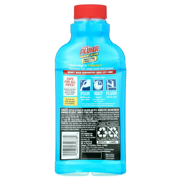 Industrial Strength Drain Clog Remover Gel, Urgent Clear - 1 pack - 17 fl oz per pack - plus 3 My Outlet Mall Resealable Storage Pouches