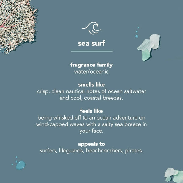 Men, Sea + Surf Body Wash - 1 pack - 18 oz per pack - plus 3 My Outlet Mall Resealable Storage Pouches