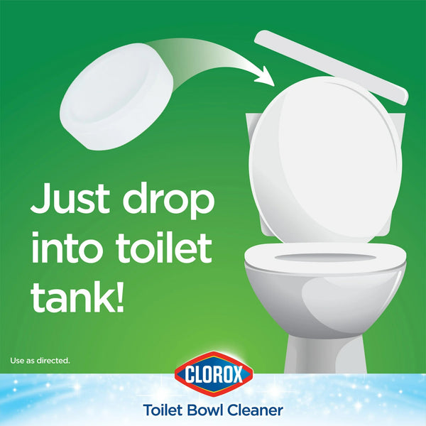 Bleach Automatic Toilet Bowl Cleaner Tablets - 1 pack -  4 count per pack - plus 3 My Outlet Mall Resealable Storage Pouches