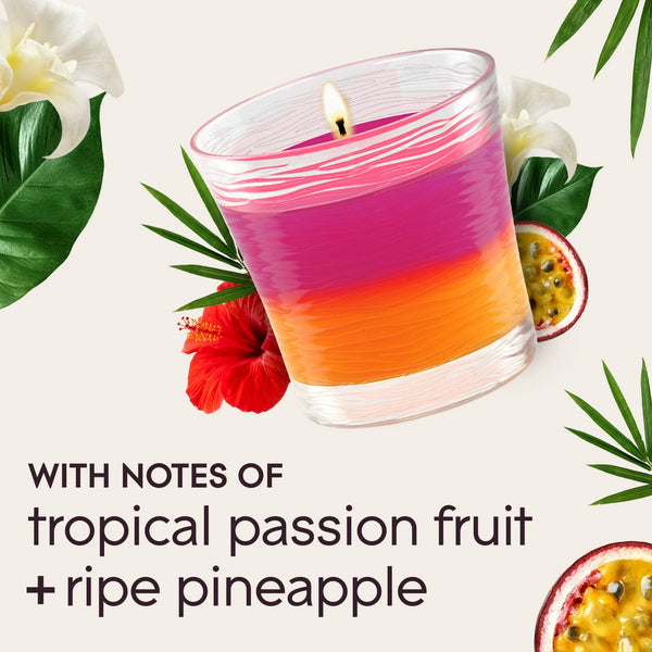 2in1 Single Wick Candles, Hawaiian Breeze + Vanilla Passionfruit, 2 Candles - 1 pack - plus 3 My Outlet Mall Resealable Storage Pouches