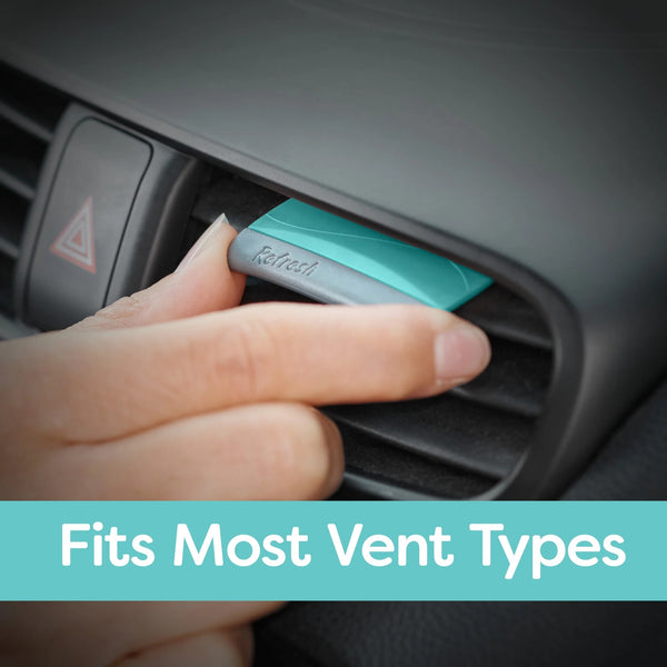 Contour Vent Stick Car Air Freshener Crisp Laundry Scent, 4 Count - 1 pack - plus 3 My Outlet Mall Resealable Storage Pouches