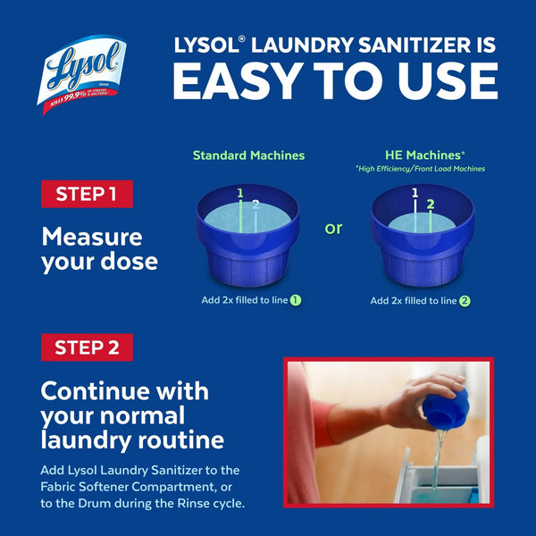 Laundry Sanitizer Additive, Sanitizing Liquids for Clothes and Linens, Lavender - 1 pack - 41 oz per pack - plus 3 My Outlet Mall Resealable Storage Pouches