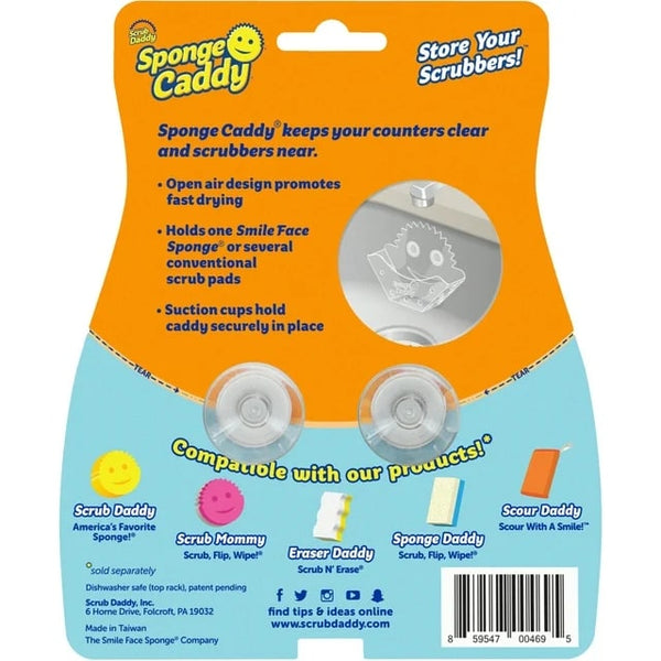 Sponge Caddy Suction Sink Caddy for Multipurpose Cleaning Sponge - 1 pack - plus 3 My Outlet Mall Resealable Storage Pouches