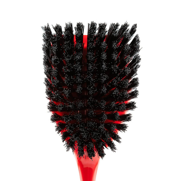 Long Handle Utility Scrub Brush Red Black Polypropylene Handle 3.75 in. Width - 1 pack - plus 3 My Outlet Mall Resealable Storage Pouches