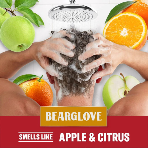 Bear Glove 2-in-1 Shampoo and Conditioner for Men, All Hair Types - 1 pack - 22 Fl oz per pack - plus 3 My Outlet Mall Resealable Storage Pouches