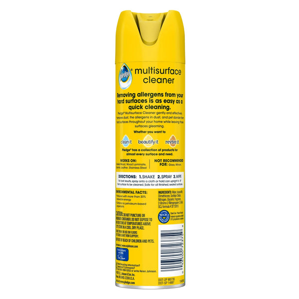 Dust & Allergen Multisurface Cleaner, Lemon - 3 packs - 9.7 oz - per pack - plus 3 My Outlet Mall Resealable Storage Pouches