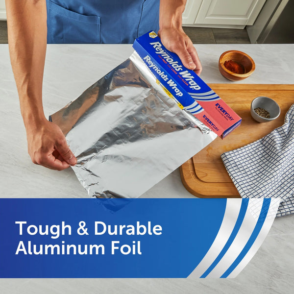 Everyday Strength Aluminum Foil  - 1 pack -  25 square feet per pack - plus 3 My Outlet Mall Resealable Storage Pouches