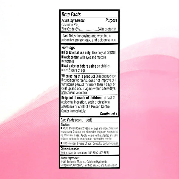 Calamine Lotion for Itching and Rash Relief - 2 packs - 6 fl. oz per pack - plus 3 My Outlet Mall Resealable Storage Pouches