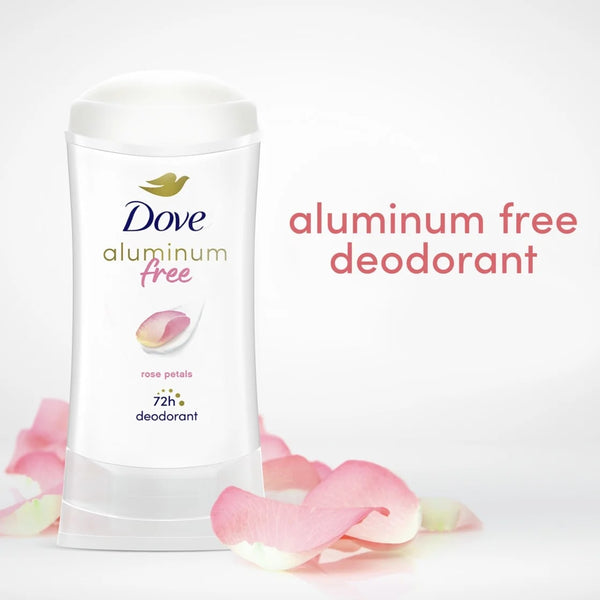 Aluminum Free Deodorant for Women Rose Petals - 2 packs - 2.6 oz per pack - plus 3 My Outlet Mall Resealable Storage Pouches