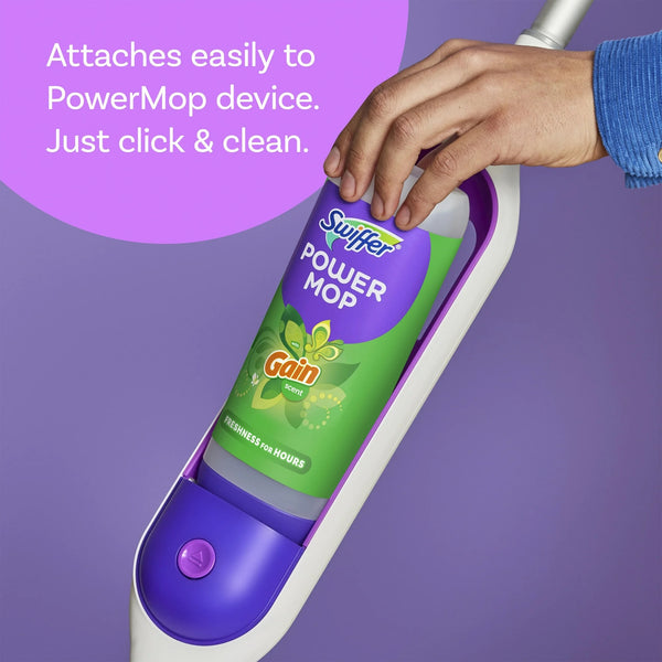 PowerMop Floor Cleaning Solution with Gain Scent - 1 pack - 25.3 fl oz per pack - plus 3 My Outlet Mall Resealable Storage Pouches