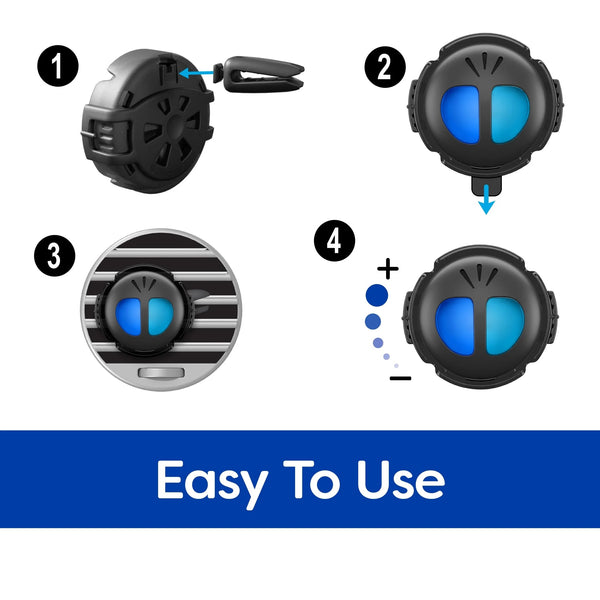 Mini Diffuser Air Freshener New Car/Cool Breeze Scent, 2 Count - 1 pack - plus 3 My Outlet Mall Resealable Storage Pouches