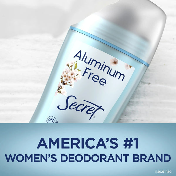 Aluminum Free Deodorant for Women, Cherry Blossom - 1 pack - 2.4 oz per pack - plus 3 My Outlet Mall Resealable Storage Pouches