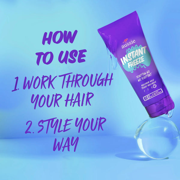 Instant Freeze Sculpting Hair Gel for Curly Hair, Straight Hair, and Wavy Hair, Unisex - 1 pack - 7 oz per pack - plus 3 My Outlet Mall Resealable Storage Pouches