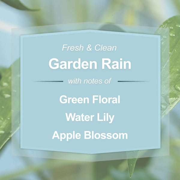 Garden Rain Scented 3-Wick Glass Jar Candle - 2 packs - 11.5 oz per pack - plus 3 My Outlet Mall Resealable Storage Pouches