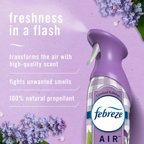 Air Freshener Spray, Odor-Fighting Room Spray, Southern Lilac Mornings - 1 pack - 8.8 oz per pack - plus 3 My Outlet Mall Resealable Storage Pouches