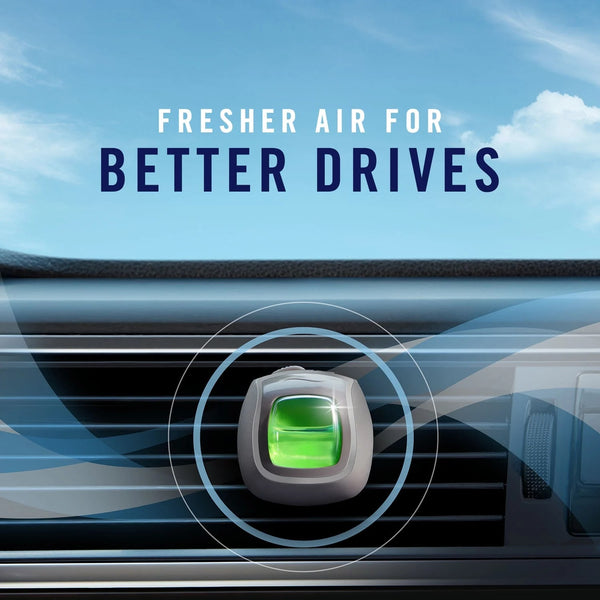Car Air Freshener, Odor-Fighting Car Vent Clip, Gain Original, 3 Count - 1 pack - plus 3 My Outlet Mall Resealable Storage Pouches