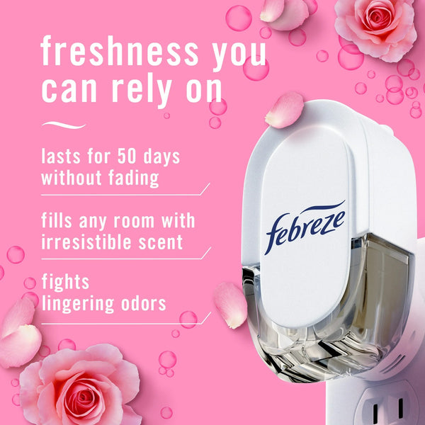 Plug In Air Freshener, Odor-Fighting Scented Oil Refill, Romance & Desire Scent, 1 Refill - 1 pack - 0.87 oz per pack - plus 3 My Outlet Mall Resealable Storage Pouches