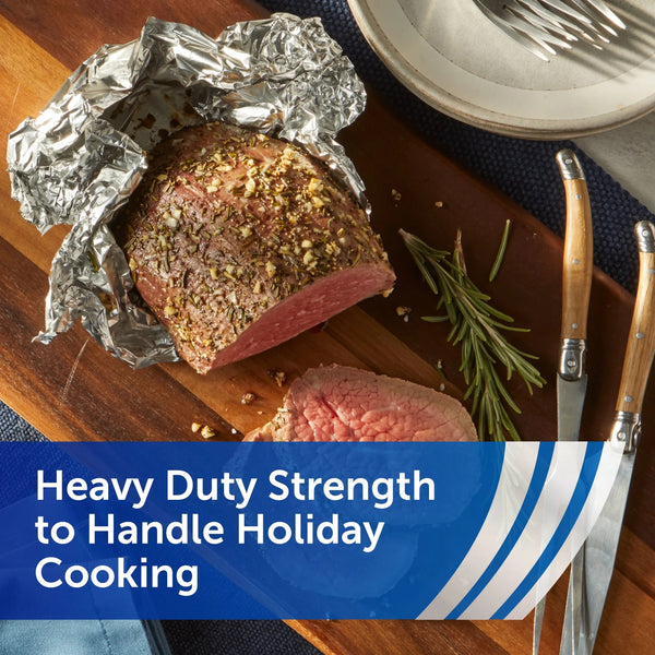 Heavy Duty Aluminum Foil, 12 Inch Width - 2 packs -  150 square feet per pack - plus 3 My Outlet Mall Resealable Storage Pouches
