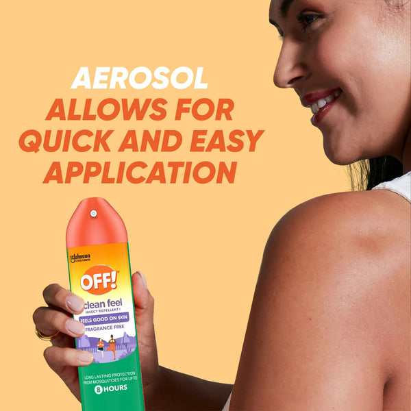 Clean Feel  Mosquito Repellent Aerosol Bug Spray - 1 pack - 9 oz per pack - plus 3 My Outlet Mall Resealable Storage Pouches