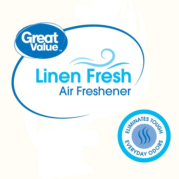 Aerosol Air Freshener, Linen Fresh - 3 packs - 8 oz per pack - plus 3 My Outlet Mall Resealable Storage Pouches