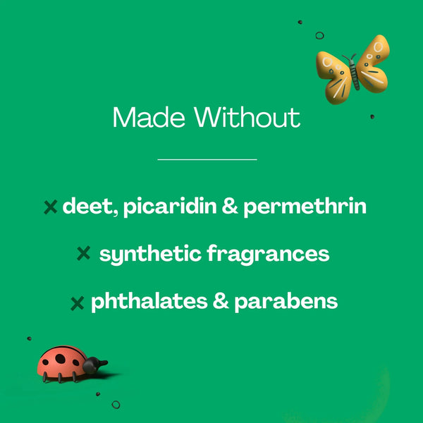Mosquito Repellent, Made with Natural Lemongrass and Peppermint Oils - 2 packs - 6.7 oz per pack - plus 3 My Outlet Mall Resealable Storage Pouches