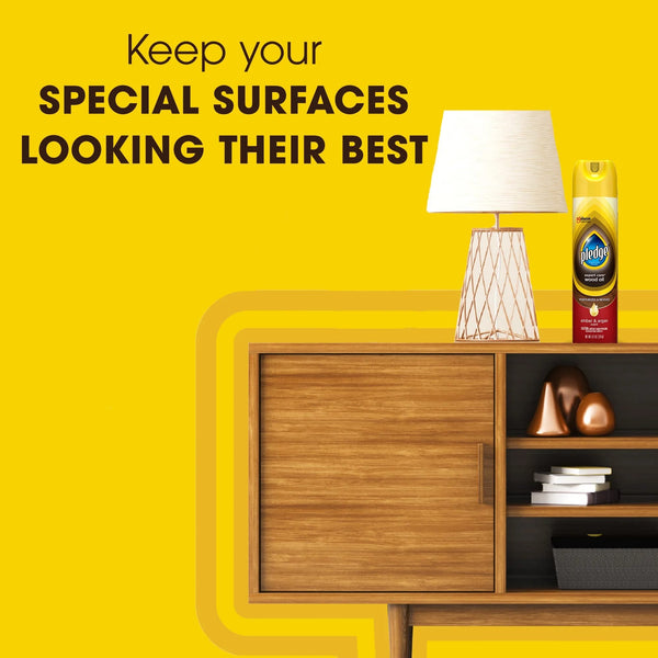 Spray Furniture Polish, Amber and Argan Scent - 2 packs-  9.7 oz per pack - plus 3 My Outlet Mall Resealable Storage Pouches