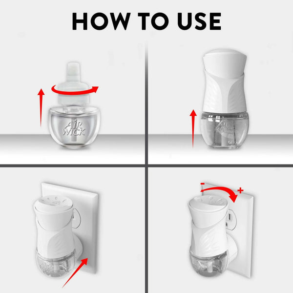 Plug-in Scented Oil Warmer, Air Freshener with Essential Oils, White - 2 packs - 2 Count per pack - plus 3 My Outlet Mall Resealable Storage Pouches