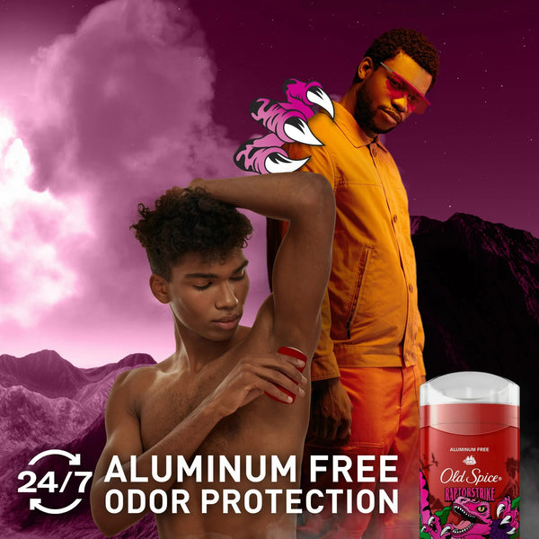 Aluminum Free Men's Deodorant, Invisible Solid Stick, Raptorstrike, Dark Berry Scent - 1 pack - 3 oz per pack - plus 3 My Outlet Mall Resealable Storage Pouches