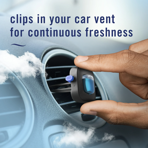 Car Air Freshener, Odor-Fighting Car Vent Clip, Morning Shower - 1 pack - 2 count per pack plus 3 My Outlet Mall Resealable Storage Pouches