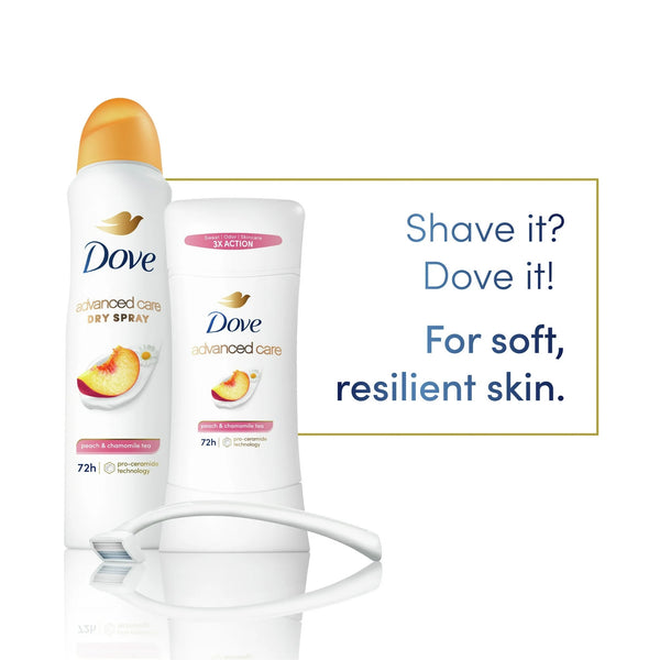 Advanced Care Antiperspirant Deodorant Stick for Women Peach & Chamomile Tea - 1 pack - 2.6 oz per pack - plus 3 My Outlet Mall Resealable Storage Pouches
