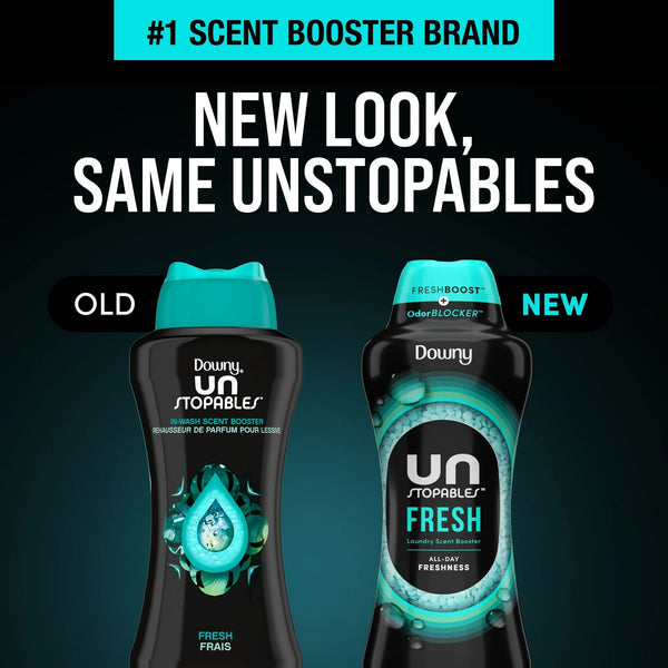 Unstopables Laundry Scent Booster Beads, Fresh Scent - 2 packs - 5.7 oz per pack plus 3 My Outlet Mall Resealable Storage Pouches