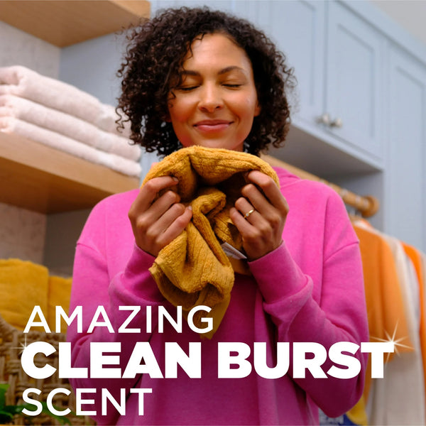 Clean Burst 5-in-1 Laundry Detergent Power Paks, Powerfully Clean, Clean Burst Scent - 2 packs - 42 Count - plus 3 My Outlet Mall Resealable Storage Pouches
