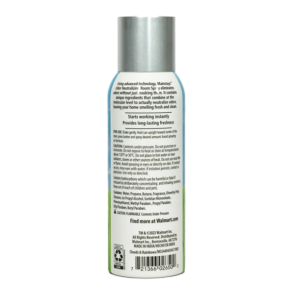 Odor Neutralizing Room Spray, Clouds & Rainbows Air Freshner - 2 packs - 4 oz per pack plus 3 My Outlet Mall Resealable Storage Pouches