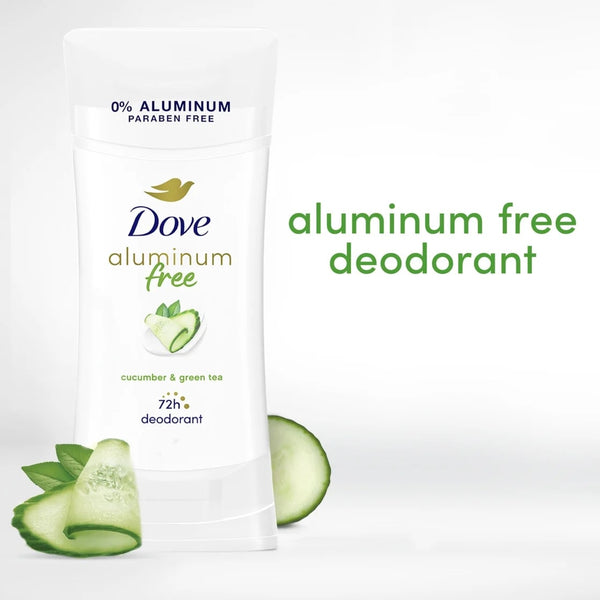 Aluminum Free Deodorant for Women Cucumber and Green Tea - 2 packs - 2.6 oz per pack - plus 3 My Outlet Mall Resealable Storage Pouches