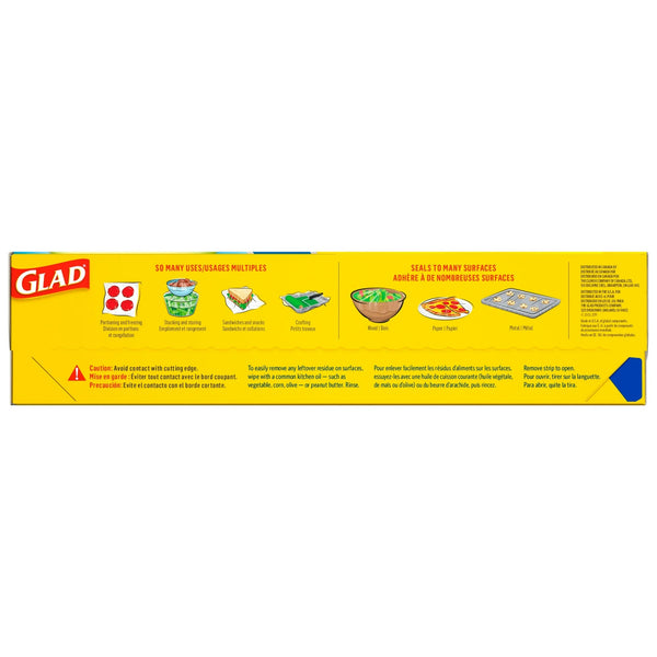 Press'n Seal Plastic Food Wrap, 100 sq ft Roll - 1 pack - plus 3 My Outlet Mall Resealable Storage Pouches