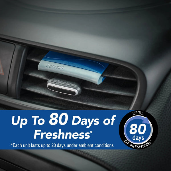 Contour Vent Stick Car Air Freshener  New Car Scent, 4 Count - 1 pack - plus 3 My Outlet Mall Resealable Storage Pouches