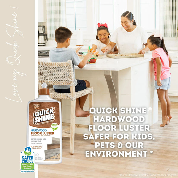 Hardwood Floor Luster, Pfas-Free Formula Floor Polish with Plant-Derived Carnauba - 1 pack - 27 oz per pack - plus 3 My Outlet Mall Resealable Storage Pouches