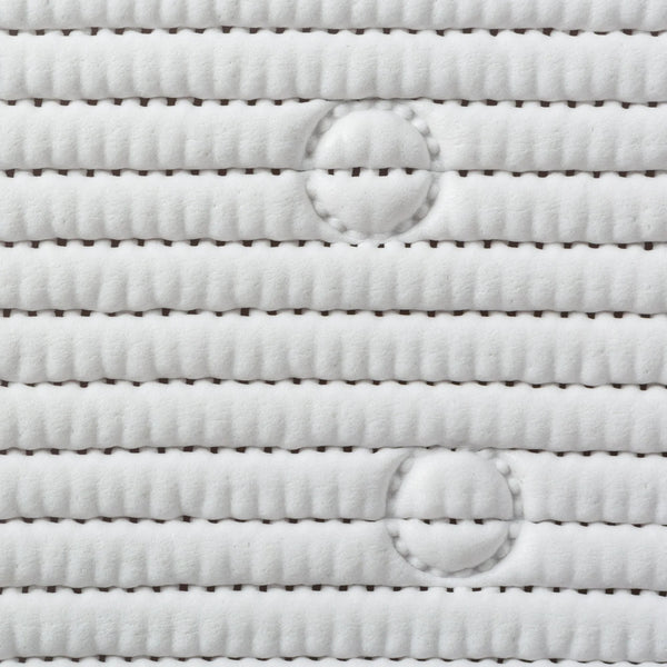 Foam Cushioned Shower Mat with Suction Cups, White 21" x 21" - 1 pack - plus 3 My Outlet Mall Resealable Storage Pouches