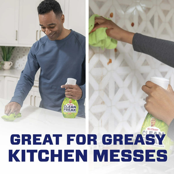 Clean Freak All Purpose Cleaner Spray, Multi-Surface Cleaning, Gain - 3 packs - 16 fl oz per pack - plus 3 My Outlet Mall Resealable Storage Pouches