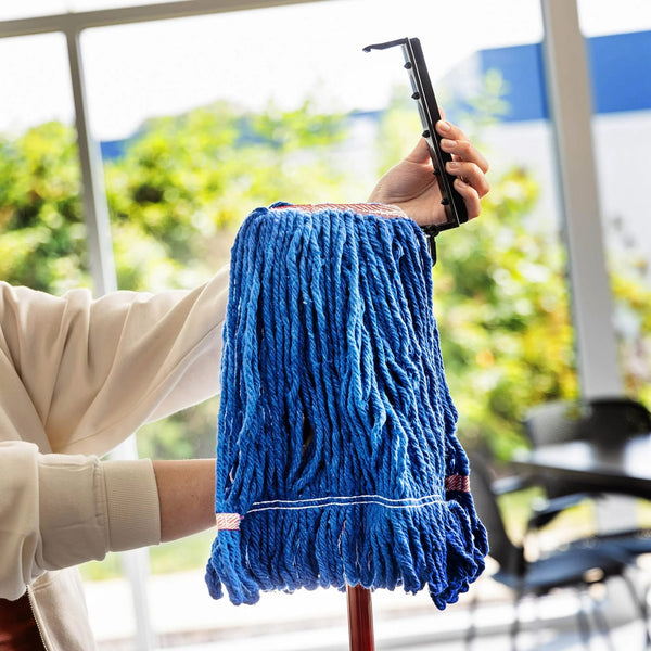 Heavy Duty Premium Blue Blend Wet Mop Refill Clip-on Attachment - 3 packs - plus 3 My Outlet Mall Resealable Storage Pouches